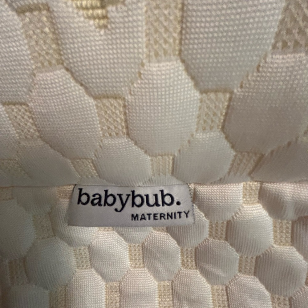 Cream Quilted Mattress Cover with Honeycomb Texture